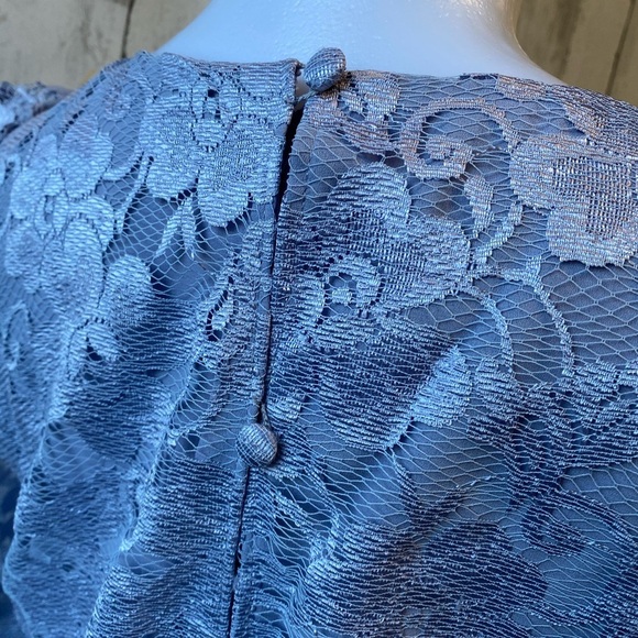 Vintage 70s powder blue gown - Picture 7 of 10